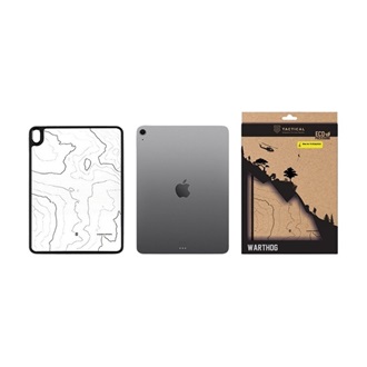 IPAD Air 11 (2025) / Air 11 (2024) TACTICAL WARTHOG szilikon telefonvédő ütésállóság, topográfiai minta, FEKETE