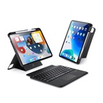 IPAD Air 11 (2025) DUX DUCIS tok álló, bőr hatású FLIP, ceruza tartó, FEKETE