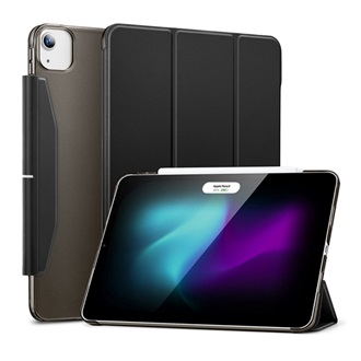 IPAD Air 13 (2026) / Air 13 (2025) ESR ASCEND tok álló, bőr hatású aktív FLIP, ceruza tartó, FEKETE