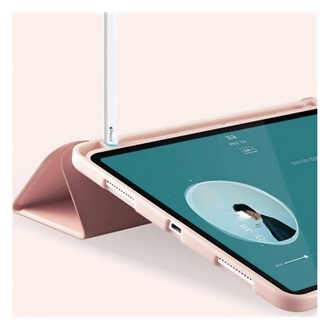 IPAD Pro 11 (2022) Gigapack Tok álló, bőr hatású aktív FLIP, ceruza tartó, RÓZSASZÍN