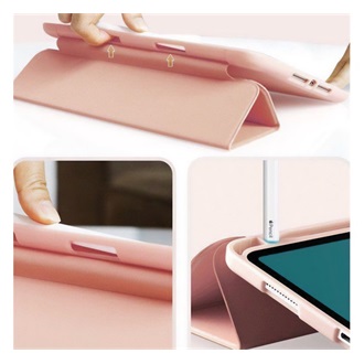 IPAD Pro 11 (2022) Gigapack Tok álló, bőr hatású aktív FLIP, ceruza tartó, RÓZSASZÍN
