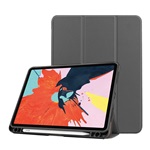 IPAD Pro 11 (2022) Gigapack Tok álló, bőr hatású aktív FLIP, ceruza tartó, SÖTÉTSZÜRKE