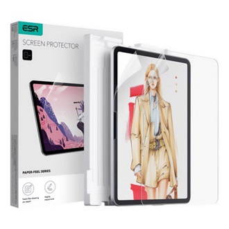 IPAD Pro 11 (2024) ESR PAPER FEEL képernyővédő fólia 2db full screen, papír hatás + segédkeret, ÁTLÁTSZÓ