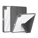 IPAD Pro 11 (2025) / Pro 11 (2024) DUX DUCIS MAGI ORIGAMI tok álló, bőr hatású aktív FLIP, ceruza tartó, SZÜRKE
