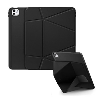 IPAD Pro 11 (2025) / Pro 11 (2024) DUX DUCIS VERS tok álló, bőr hatású aktív FLIP, asztali tartó, FEKETE