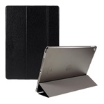 IPAD Pro 12.9 (2017) Gigapack Tok álló, bőr hatású aktív FLIP, asztali tartó, FEKETE
