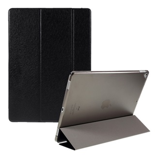 IPAD Pro 12.9 (2017) Gigapack Tok álló, bőr hatású aktív FLIP, asztali tartó, FEKETE