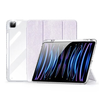 IPAD Pro 13 (2024) DUX DUCIS UNID tok álló, textil hatású aktív FLIP, ceruza tartó, LILA