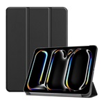 IPAD Pro 13 (2024) Gigapack Tok álló, bőr hatású aktív FLIP, asztali tartó, FEKETE