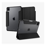 IPAD Pro 13 (2024) SPIGEN ULTRA HYBRID PRO tok álló, bőr hatású FLIP, ceruza tartó, FEKETE