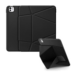 IPAD Pro 13 (2025) / Pro 13 (2024) DUX DUCIS VERS tok álló, bőr hatású aktív FLIP, asztali tartó, FEKETE