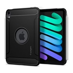 IPAD mini 6 (2021) SPIGEN RUGGED ARMOR szilikon telefonvédő ütésállóság, logó kivágás, FEKETE