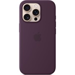 Apple IPHONE 16 PRO SILICONE CASE WITH MAGSAFE - PLUM okostelefon szilikon tok lila