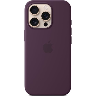 Apple IPHONE 16 PRO SILICONE CASE WITH MAGSAFE - PLUM okostelefon szilikon tok lila