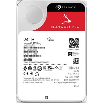 Seagate IronWolf Pro 24TB 7200rpm 512MB SATA3 3,5" HDD
