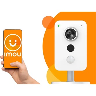 Imou IP wifi csempekamera - Cube (4MP, 2,8mm, H265, IR10m, Mikrofon, Hangszóró, microSD, DC12V1A)