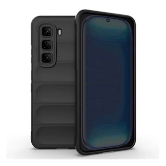 Infinix Hot 50 Pro 4G GIGAPACK Szilikon telefonvédő ütésállóság, 3D, FEKETE