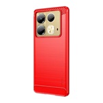 Infinix Note 40 4G MOFI szilikon telefonvédő ütésállóság, karbon minta, PIROS