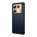 Infinix Note 40 4G MOFI szilikon telefonvédő ütésállóság, karbon minta, SÖTÉTKÉK