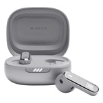 JBL LIVE FLEX bluetooth fülhallgató SZTEREO (v5.3, TWS, mikrofon, aktív zajszűrő, IPX2 + töltőtok) EZÜST