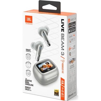 JBL Live Beam 3 True Wireless Bluetooth zajszűrős ezüst fülhallgató