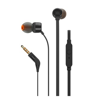 JBL T160 fülhallgató SZTEREO 3.5mm jack, lapos kábel, FEKETE