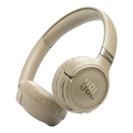 JBL TUNE 680NC bluetooth fejhallgató SZTEREO (v6, mikrofon, aktív zajszűrő, multipoint, összehajtható + kábel) BÉZS