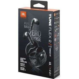 JBL Tune Flex 2 True Wireless vízálló fülhallgató headset fekete-átlátszó