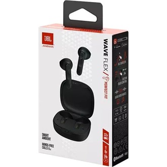 JBL Wave Flex vízálló fülhallgató headset fekete