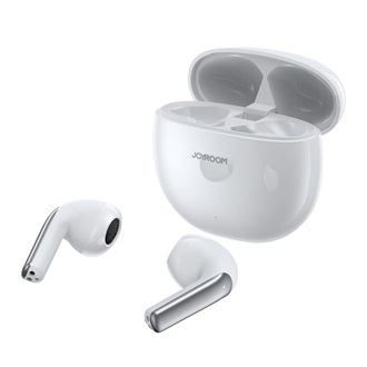 JOYROOM JPODS bluetooth fülhallgató SZTEREO (v5.3, TWS, mikrofon, zajszűrő, IPX4, cseppálló + töltőtok) FEHÉR