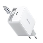 JOYROOM JR-TCL06 hálózati töltő Type-C aljzat (67W, GaN, gyorstöltő + fix Type-C kábel) FEHÉR