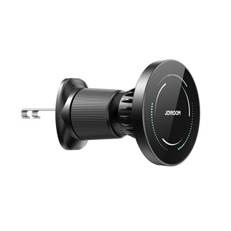 JOYROOM JR-ZS502 autós tartó (műszerfalra, szellőzőre, öntapadó, 360°, 15W, wireless, mágneses) FEKETE