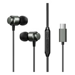 JOYROOM fülhallgató SZTEREO Type-C, hangerőszabályzó, SÖTÉTSZÜRKE