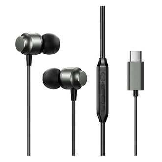 JOYROOM fülhallgató SZTEREO Type-C, hangerőszabályzó, SÖTÉTSZÜRKE