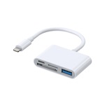 JOYROOM kártyaolvasó (lightning -TF/MicroSD+USB+Type-C aljzat, OTG) FEHÉR