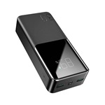 JOYROOM vésztöltő 2 USB+Type-C+lightning 30000mAh, PD gyorstöltő 3.0, FEKETE