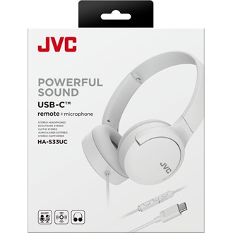 JVC HA-S33UC-W USB-C vezetékes fehér mikrofonos fejhallgató
