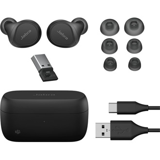 Jabra EVOLVE2 BUDS USB-A MS True Wireless fülhallgató headset fekete