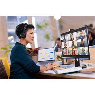 Jabra Evolve2 55 MS Stereo with Link380a Bluetooth Headset with Charging Stand Black