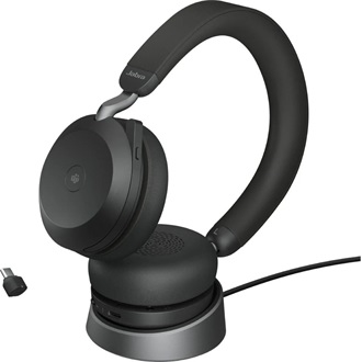 Jabra Evolve2 75 (MS Teams) fejhallgató headset + dokkoló fekete