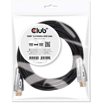 Club 3D HDMI 2.0 -> HDMI 2.0 M/M video kábel 5m fekete