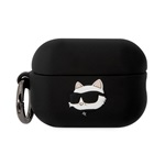 KARL LAGERFELD 3D LOGO NFT CHOUPETTE HEAD szilikon tok (karabíner) FEKETE Apple AirPods Pro 2