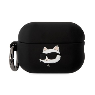 KARL LAGERFELD 3D LOGO NFT CHOUPETTE HEAD szilikon tok (karabíner) FEKETE Apple AirPods Pro 2