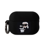 KARL LAGERFELD 3D LOGO NFT KARL AND CHOUPETTE szilikon tok (karabíner) FEKETE Apple AirPods Pro 2