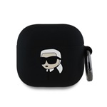 KARL LAGERFELD 3D LOGO NFT KARL HEAD szilikon tok (karabíner) FEKETE Apple AirPods 4