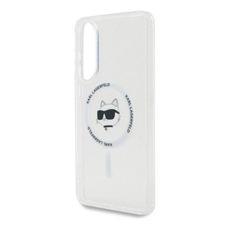 KARL LAGERFELD IML CHOUPETTE HEAD METAL FRAME MAGSAFE szilikon telefonvédő (ütésállóság, kameravédő, MagSafe) ÁTLÁTSZÓ