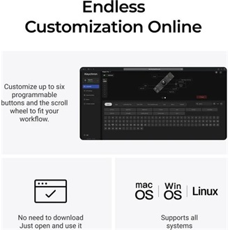 Keychron Nape Pro optikai Bluetooth / vezeték nélküli trackball fekete