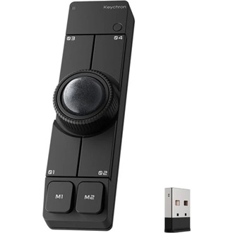 Keychron Nape Pro optikai Bluetooth / vezeték nélküli trackball fekete