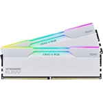 KLEVV CRAS V 32GB 6000MT/s DDR5 memória CL30 Kit of 2 AMD-re optimalizált fehér RGB