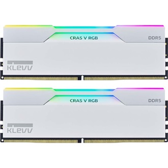 KLEVV CRAS V 64GB 6000MT/s DDR5 memória CL30 Kit of 2 fehér RGB